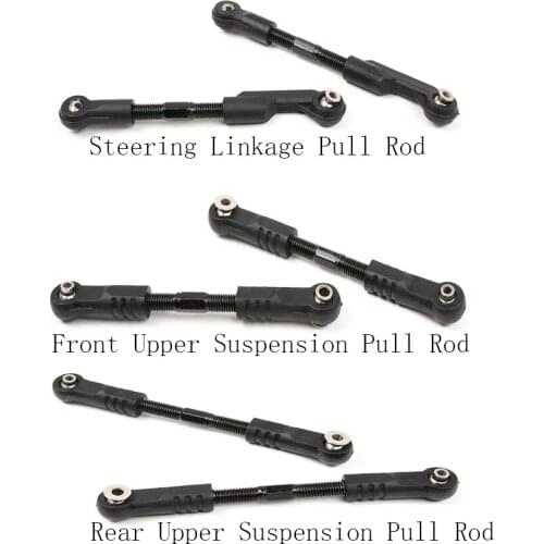 Steering Linkage Pull Rod Front & Rear Upper Suspension Pull Rod Set for 1/5 Rovan F5 MCD XS-5