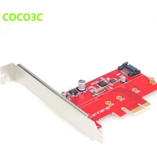 SATA III + NGFF B Key slot SSD PCI-e Card SATA 6Gbps 3.0 HDD M.2 B & M Key SSD to PCI Express card ASM1061