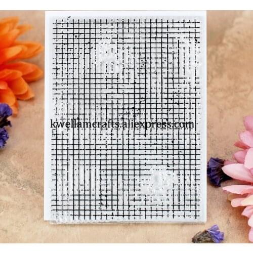 Grid Background Scrapbook DIY photo cards rubber stamp clear stamp transparent stamp 7.5x10cm KW7102457