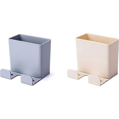 Wall Mounted Phone Holder Remote Control Storage Box Smartphone Hanging Case Rack Organizer