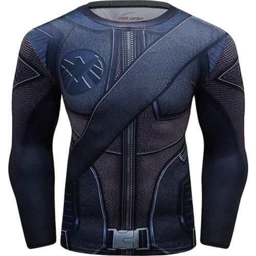 Sportswear Men Gym Compression Rashguard Long Sleeve Sports Shirt