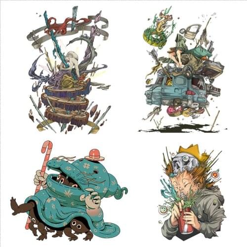 Anime characters Anime patches for clothing Thermo-sticker for clothes patch Heat transfer For Clothing Decoration Appliqued