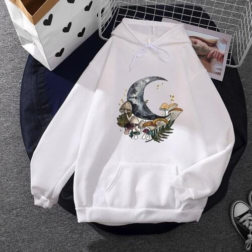 Cartoon Sweatshirt Women Print Long Sleeve Splited Hoodie Sweatshirt Pullover Top Sudaderas Con Capucha Vetement Femme 2021