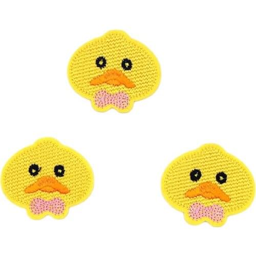 10pcs Cartoon Duck Patches Embroidery Iron On Animal Stickers for Clothes Repair Decoration DIY Sewing Kids Bag Badge Appliques