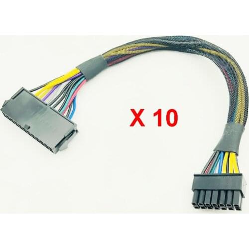 10PCS High Quality ATX 24Pin to 14Pin Power Supply Cable Cord 24p to 14p 18AWG Wire for Lenovo Q77 B75 A75 Q75 H81 Motherboard