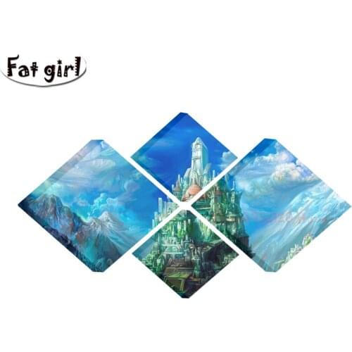 5D Diy Diamond Painting Magic Castle Full Square Cross Stitch Mosaic Embroidery Anime Round Drill Home Decor Needlework