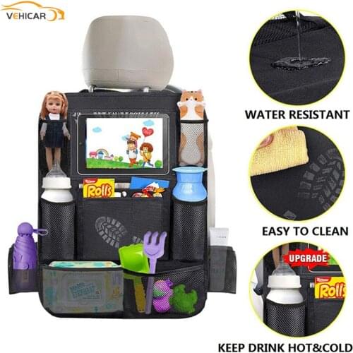 VEHICAR Auto Car Backseat Back Multi-Pocket Organizer Pockets Accessory Car Foldable Car Storage Carry Bag Kids Travel Bag
