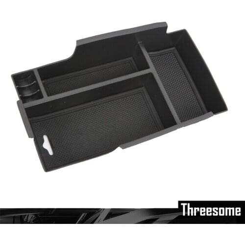 Car Armrest Box Center Console Storage Glove Box Organizer Insert Tray For Toyota Camry 2012-2017 With Logo
