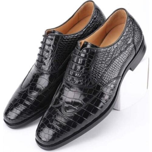 Baoduli new arrival crocodile leather men shoes Leather shoes korea edition leisure business work formal crocodile men shoes