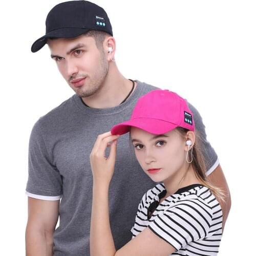 Wireless Bluetooth Earphone Cap Microphone Outdoor Baseball Hat Headset with Mic Handsfree Headphone for Smart Phone Running
