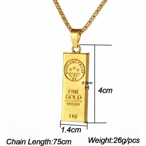 Bead Chains MGOLD WE TRUST Long Necklace Gold Ketting Pendant Necklaces Men Hip Hop Jewelry Best Friends Gift Collier Femme