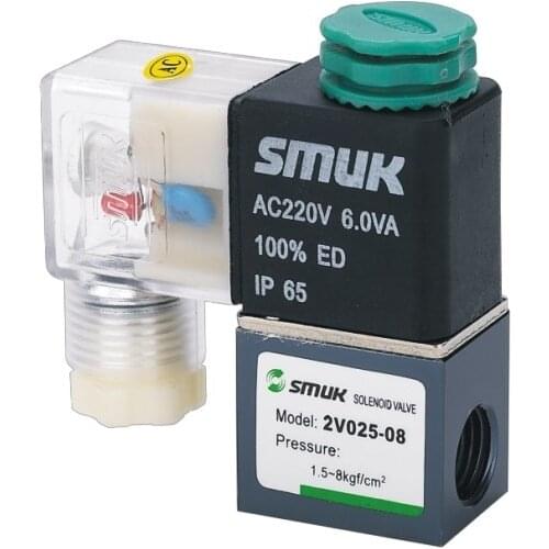 SMUK Model One-in-One Electromagnetic Valve 2v025-08 Ac220v 110v Dc24v