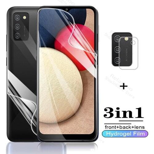 3in1 Hydrogel Film For Samsung Galaxy A02s 5G A02s a 02s SM-A025F galaxi A02s camera Lens Screen Protector Not Protective Glass