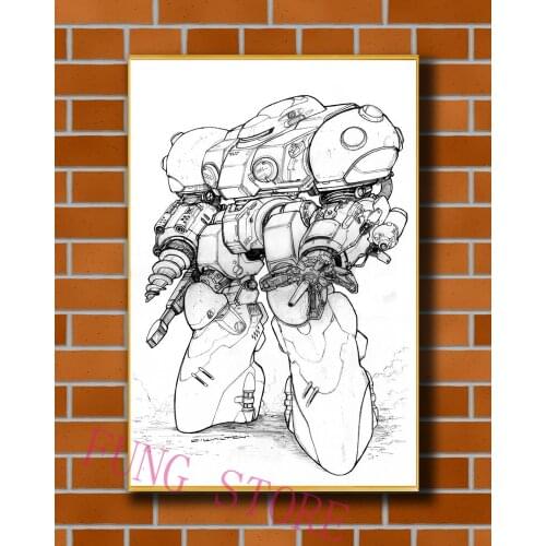 K036 Science Fiction Mech Warrior Robot Monster Originality Custom Silk Poster Home Deco Wall Art Christmas Gift