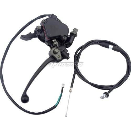 7/8In 22mm Thumb Throttle Cable with Dual Brake Lever Assembly for 50cc 90cc 150cc 250cc ATV Quad Roketa Taotao Sunl Kazuma Go K