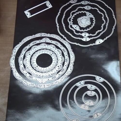 Round Set Decorative Frame Metal Cutting Dies Scrapbooking Album Paper Diy Cards Craft Embossing Dies New 2020