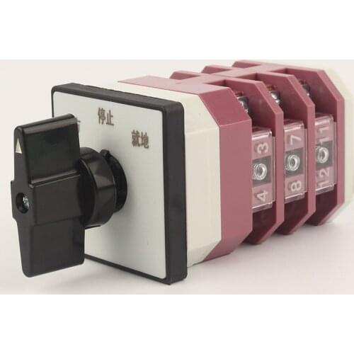 LEYU LW12D series switch 3 chage over rotary switch