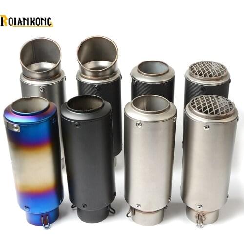 Lser Mark Motorcycle Modified Muffler Carbon Fiber Stainless Steel Exhaust Pipe Universal For YAMAHA FZ6 HONDA CBR250 CB600 MT07