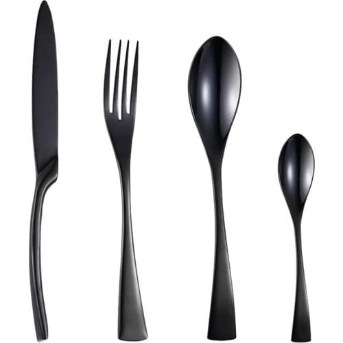 Dinnerware Set Stainless Steel Cutlery Set Mirror Silverware Knife Fork Spoon Tableware Flatware Set Dishwasher Safe Cutlery Set