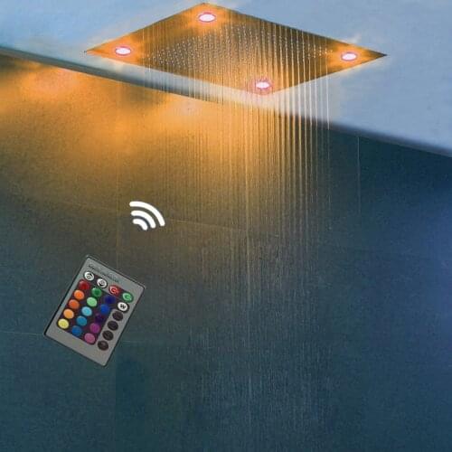 Bathroom Shower Head Accessories Contemporary Large Shower Faucet 304 Stainless Steel Rainfall Overhead Shower Recessed Ceiling