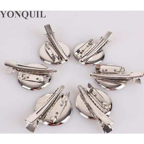 DIY Brooch Base, 30MM 100Pcs/Lot, Dual Brooch Back Base With Clip And Safety Pin Use For Brooch And Hair Jewelry Accessories