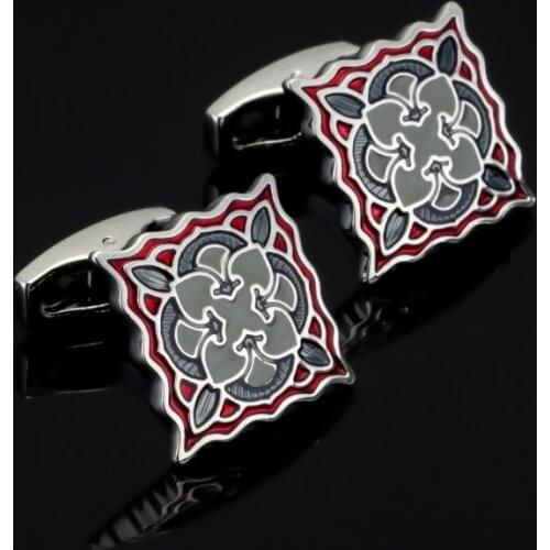 Luxury Fashion cufflinks for mens Brand cuff buttons Stainless Steel Enamel cuff links High Quality abotoaduras Jewelry