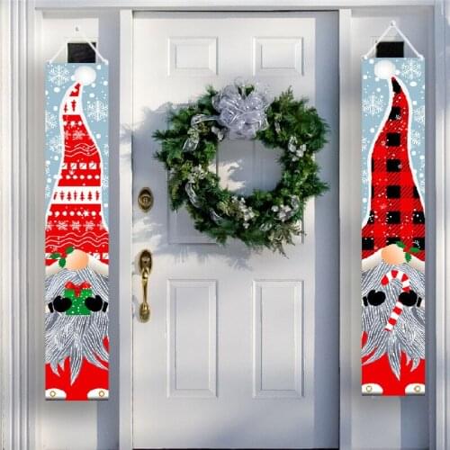 Navidad 2021 Santa Claus Christmas Door Banner Merry Christmas Tree Decoration for Home Ornament Xmas Navidad Gift New Year 2022