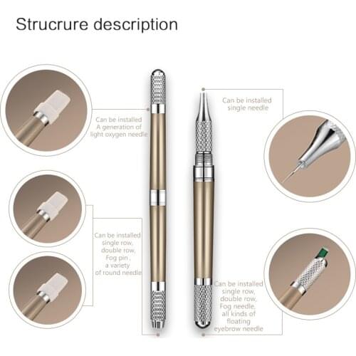 20PCS Manual Tebori Tattoo Pen For Permanent Makeup Eyeliner Hair Stroke Pen For Eyebrows Pigmentation Lip Tattoo Cosmetics