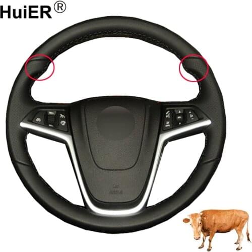 Hand Sewing Car Steering Wheel Cover Top Cow Leather For Opel Mokka 2012-2019 Insignia 2008-2013 Astra (J) 2010-2015 Meriva (B)
