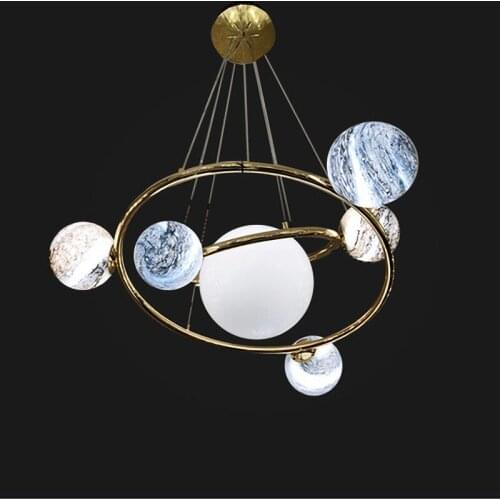 Modern Ring Ceiling Chandelier Bedroom Childrens Room Bar Counter Hall Designer Home Decor Interior Lighting Hanging Fixture