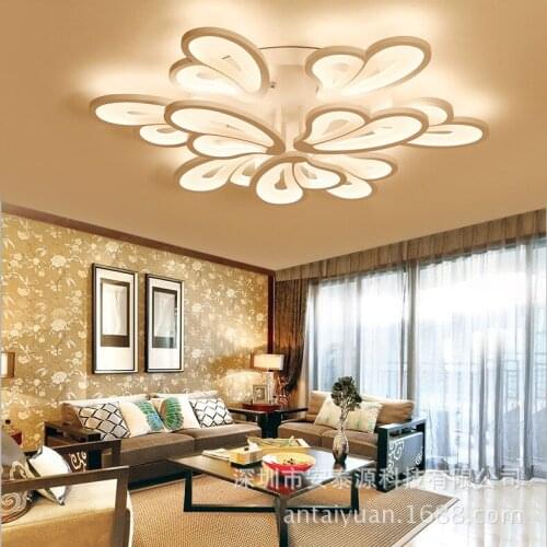 Modern modern square rectangle luminaria led k9 crystal ceiling lights living room bedroom Bedside Aluminum Living Room