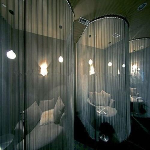 Wall Covering Fabric/Metal Fabric Shower Curtains/Decorative Metal Curtains