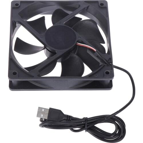 1Pc 5V USB Connector PC Computer Cooling Cooler Fan Heatsink 120x120x25mm