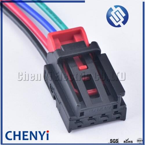 1 pcs 4 Pin Female Car Taillight Chair unsealed Connector plug 7N0 972 704 For VW Sagitar Magotan Golf with 15cm wires 7N0972704