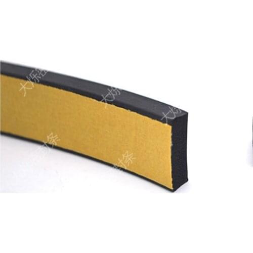 15mm x 3mm door window self adhesive black epdm rubber foam sponge seal weatherstrip draught excluder