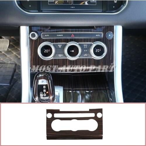 ABS Plastic Red Ash Wood Interior Center Console AC Panel Frame Cover For Land Rover Range Rover Sport 2014-2017 1pcs