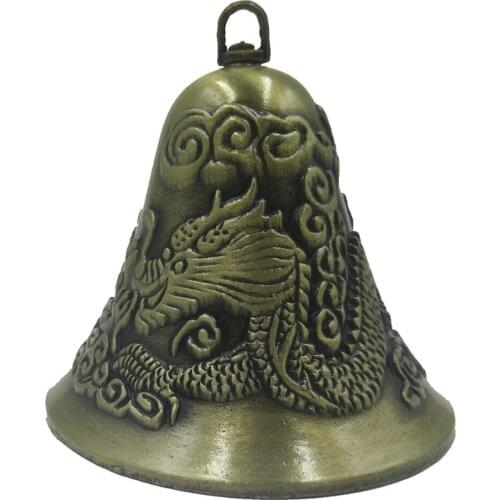 ANGRLY 2 Pcs Dragon and Phoenix Wind Chime Angel Bells Ancient Clock Antique Decoration Collection Party Supplies Craft Gifts