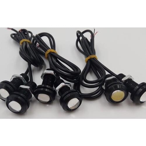 Car Lamps Led Eagle Eye 12V 10 Pcs / Pack 18/23 MM DRL Daylight Daytime Running Lights Backup Reversing Parking Signal