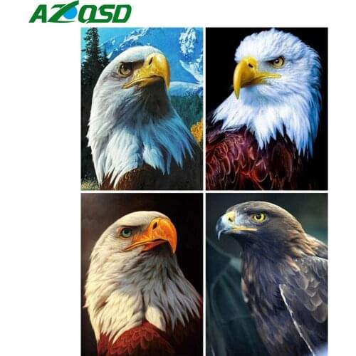 AZQSD 5D Diamond Painting Eagle Cross Stitch Needlework Diamond Embroidery Animal Mosaic Picture Of Rhinestones Home Decoration