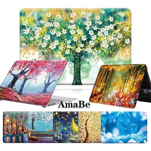Painting Anti-Scratch Laptop Case for HUAWEI MateBook X Pro 2019 13.9 Inch/ MateBook 13 14/D14/D15 Shockproof Hard Shell Cover