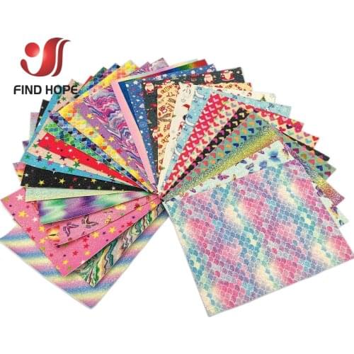 Floral Print Sparkly Fine Glitter Vinyl PU Faux Leather Fabric Leatherette Bow Craft DIY Earring Making Material Sheet
