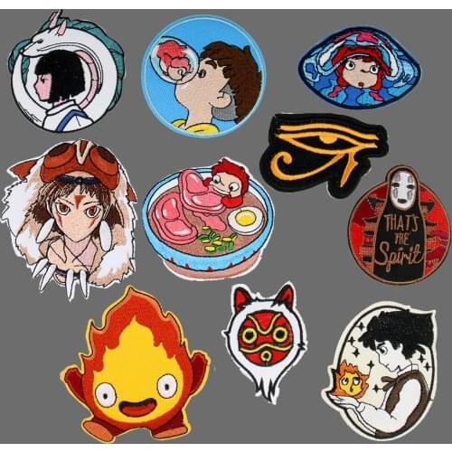 Magic Flame Baby Patch Iron On Patches For Clothes Japan Anime Goldfish Sticker On Clothes Embroidered Patches For Clothing