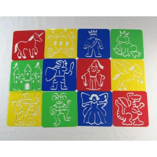 Children Puzzle Early Painting Fairy Tale Drawing Board Sketchpad Toy Stationery Template Tools Plastic Unisex 2021