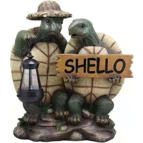 Traveling Tortoise Sculpture Art Turtle Statues Ornaments Fairy Garden Decoration Outdoor Yard Figurine Home Spring Decoration