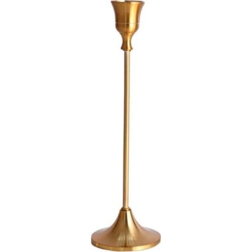 European Style Metal Candle Holder Simple Golden Home Decor Candlestick Wedding Decoration Bar Party Living Room Decoration