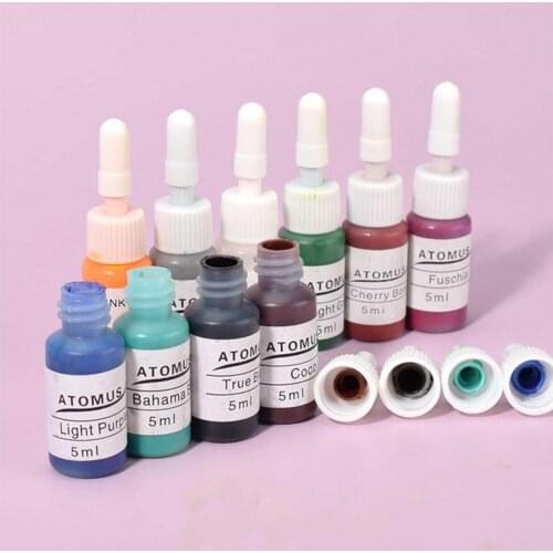 Hot sell 10Pcs/set 80g Tattoo Inks Sanitary Long Lasting Synthetic Bottle Tattoo Ink Set For Salon Beauty Skin Body Art DIY
