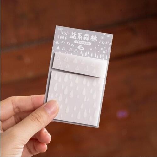 Quality Transparent sulfuric acid Kawaii plant forest Stick Markers Book Page Index Flag Sticky Notes Office School Supplies