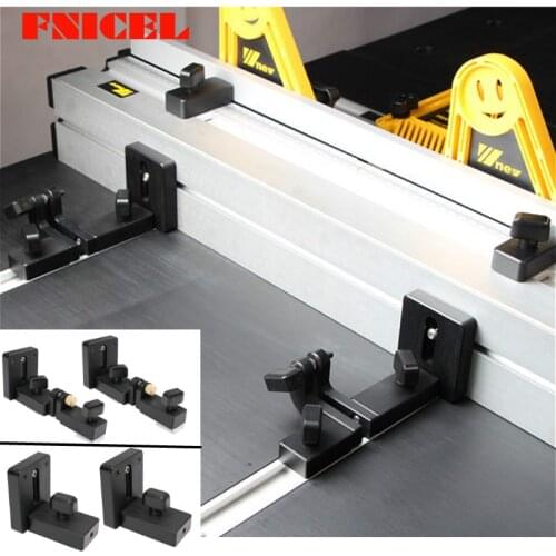 2Pcs Profile Fence Connector for T-tracks Sliding Backing Bracket Plus with Fine Adjustment Scale for Woodworking Workbench DIY