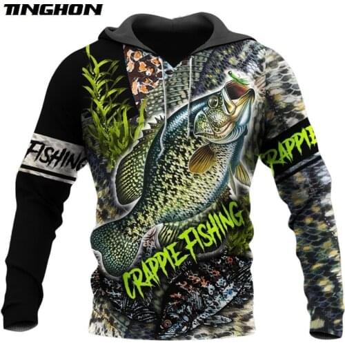 Crappie Fishing 3D Printed Men Hoodie Harajuku Streetwear Autumn Sweatshirt Unisex Casual Jacket Tracksuits Plus Size XS-7XL