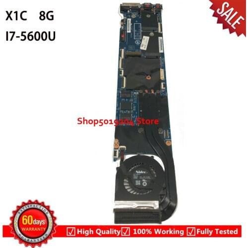 For lenovo ThinkPad carbon X1C X1 Laptop motherboard LMQ-1 MB 13268-1 448.01430.0011 00HT361 mainboard I7-5600U 8G